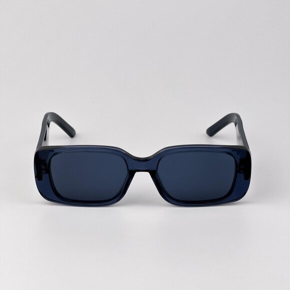 Dior WILDIOR S2U Sunglasses – Translucent Blue Rectangle Frame with Blue Lenses - Picture 4 of 14